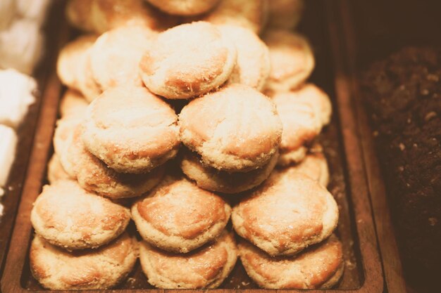 Gruppe verschiedener Kekse Chocolate Chip Haferflocken Rosinen weiße Schokolade