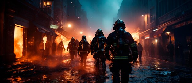 Gruppe von Feuerwehrleuten