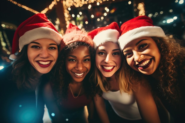 Gruppe von Freunden, die Silvester feiern