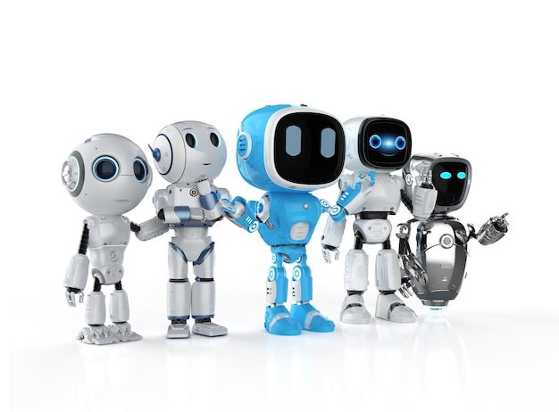 Gruppe von Roboterassistenten oder Robotern der künstlichen Intelligenz