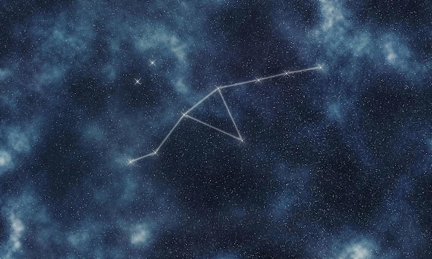 Foto grus star constellation, nachthimmel, constellation lines crane