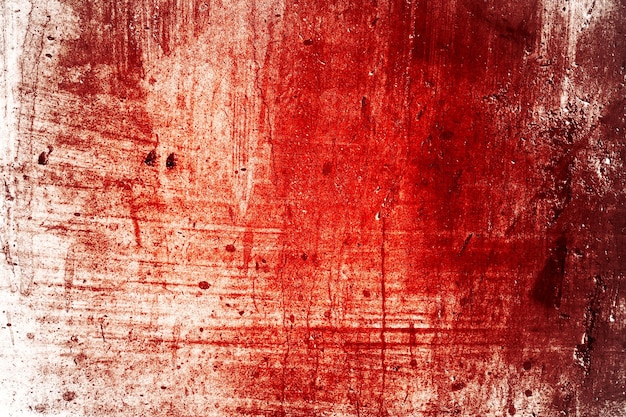 Gruselige blutige weiße Wand mit Blutspritzern für Halloween-Hintergrund