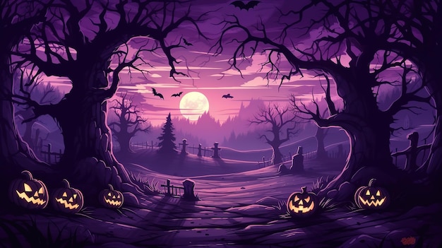 Foto gruselige halloween-hintergrundillustration