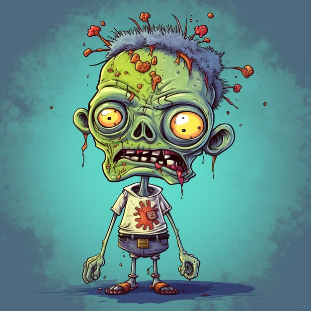 Foto gruselige zombie-illustration