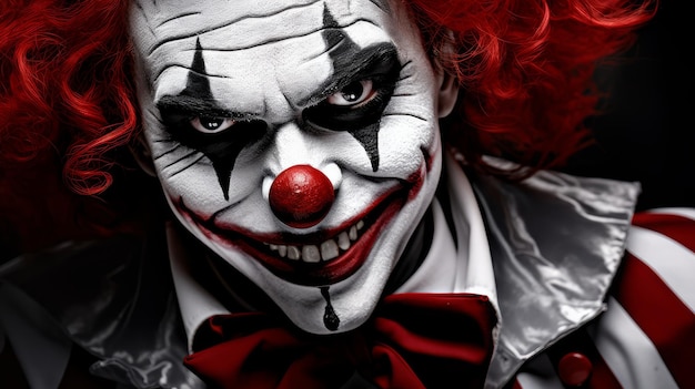 Gruseliger gruseliger Clown für die Halloween-Nacht