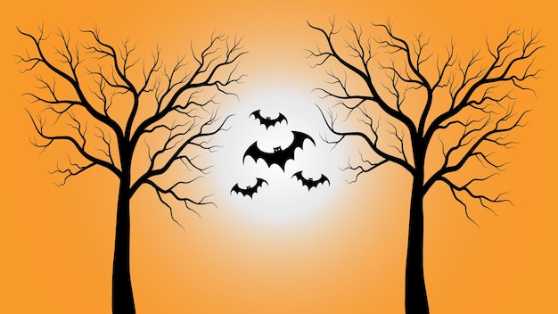 Gruseliger Halloween-Hintergrund Horror orangefarbener Hintergrund Feier-Thema Halloween-Konzept