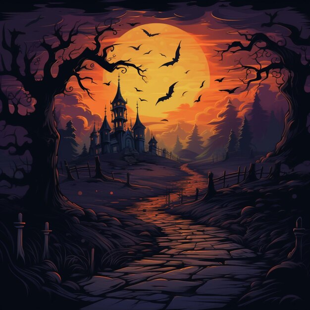 gruseliger Halloween-Hintergrund