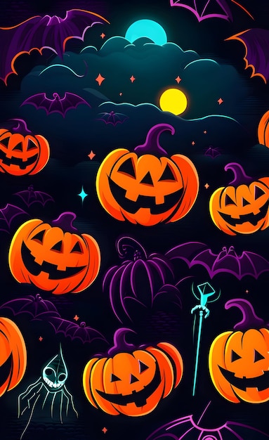 Foto gruseliges halloween-plakatdesign