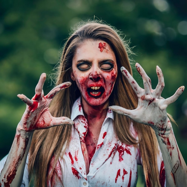 Gruseliges Zombie-Kostüm-Cosplay