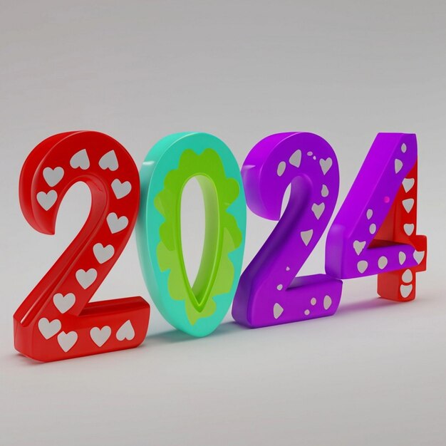 Grußkarte Frohes Neues Jahr 2024 Schönes Feiertags-Webbanner oder Plakatwand