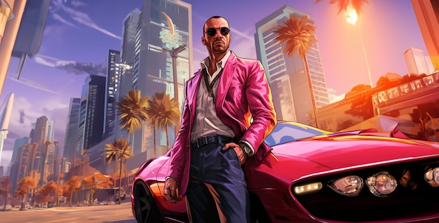 GTA 6 Grand Theft Auto Vice City HD Wallpaper (em inglês)