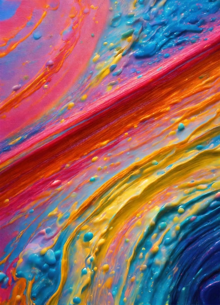 Água com uma superfície colorida de arco-íris no estilo do y2k estética rainbowcore ferrania colorida