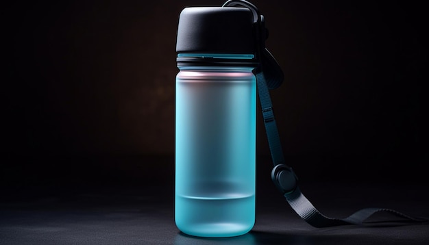 Água fresca em vidro brilhante traz saúde gerada por IA