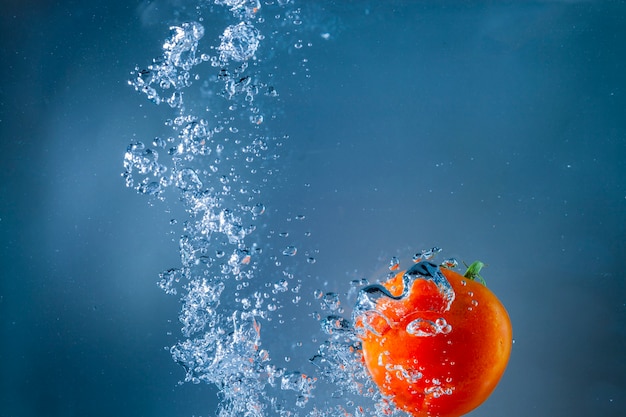 Água, fundo, bolhas, tomate