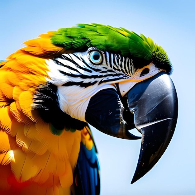 Un guacamayo a todo color