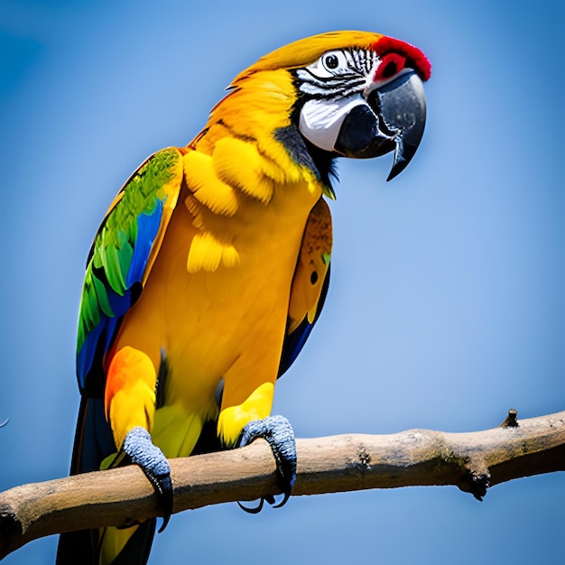 Un guacamayo a todo color