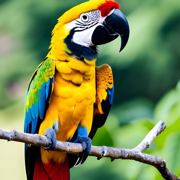 Un guacamayo a todo color