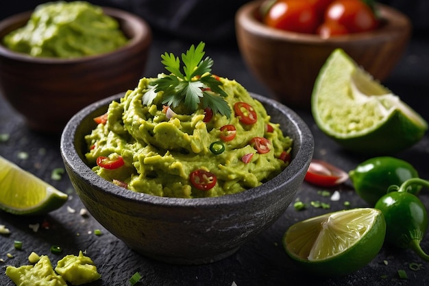 Guacamole casero infundido con ajo y jalapeo