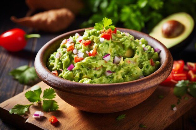 Guacamole com água na boca