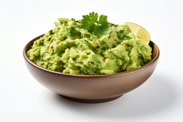 Guacamole genuíno isolado em fundo transparente