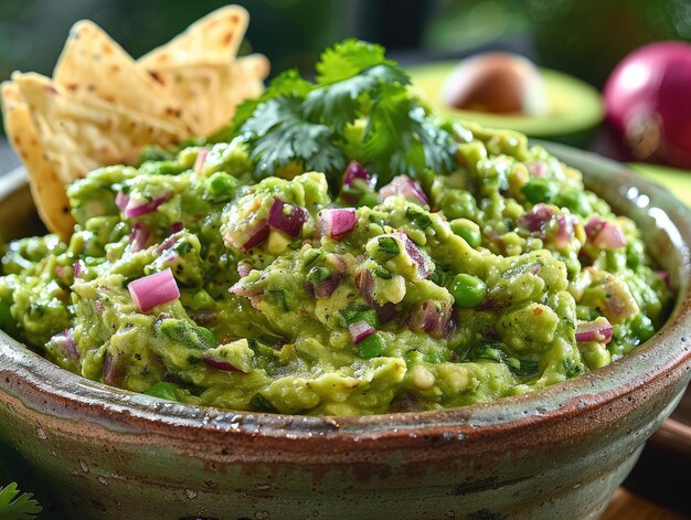 Foto el guacamole de guacamole verde