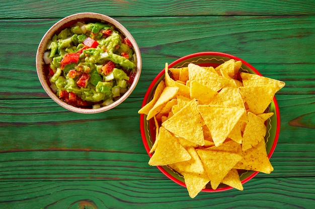 Guacamole Con Tomate Aguacate Y Nachos