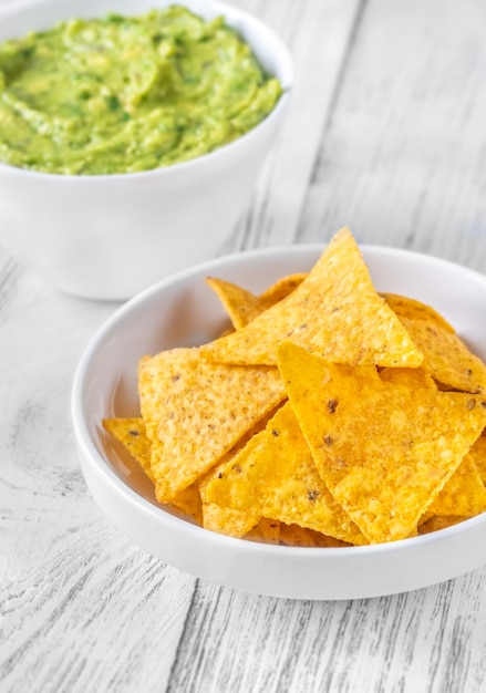 Guacamole con tortillas