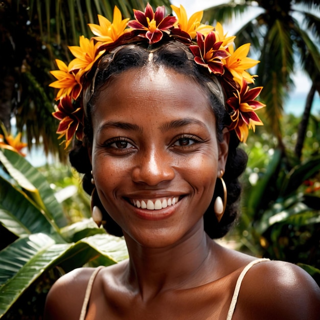 Guadeloupe-Frau aus Guadeloupe typische nationale Bürgerin