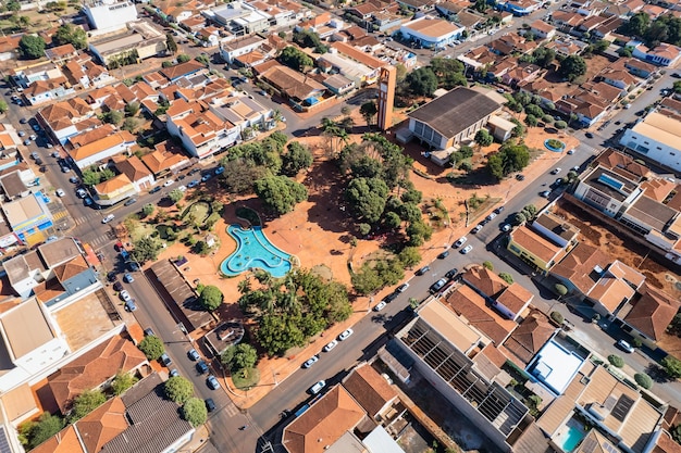 Guaira Sao PauloBrasil Alrededor de agosto de 2022 Vista aérea de la ciudad de Guaira en el estado de Sao Paulo