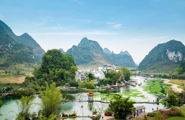 Guangxi Jingxi Equan Naturlandschaft