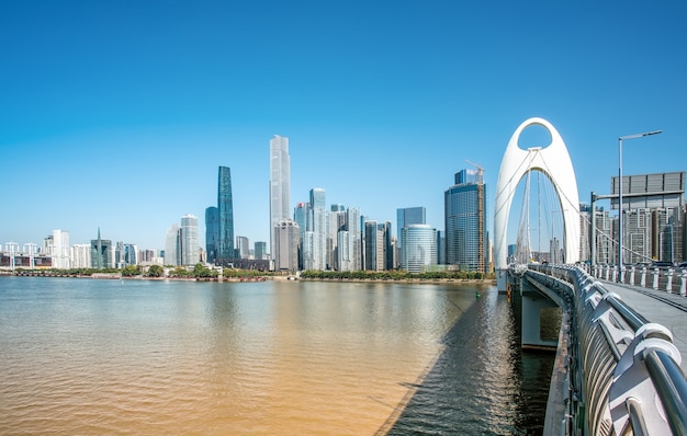 Guangzhou moderne Stadtarchitektur Landschaft Skyline