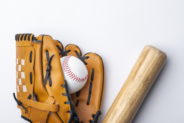 Foto guante de béisbol plano de alta calidad hermoso concepto de foto