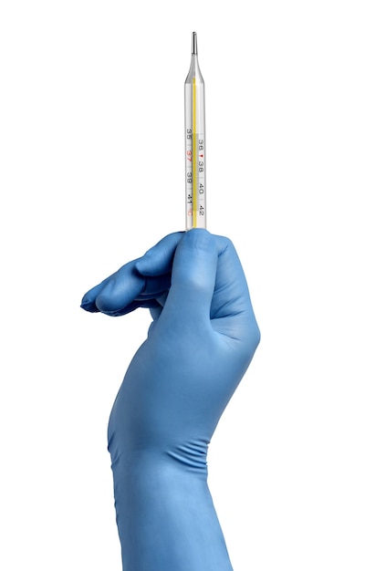Guante de látex protección protectora virus salud médica higiene mano termómetro temperatura gripe