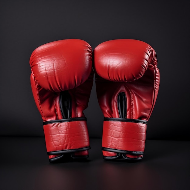 Guantes de boxeo fondo negro