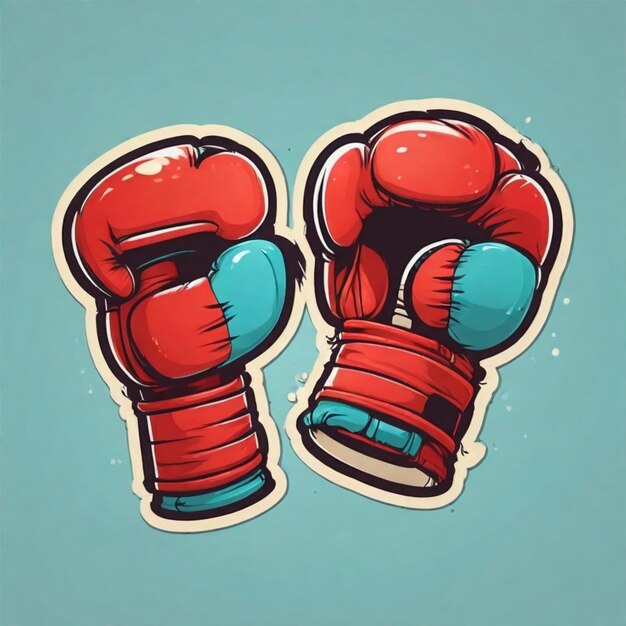 Guantes de boxeo de fondo vectorial