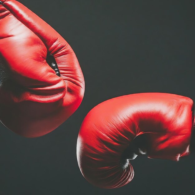 guantes de boxeo rojos y blancos