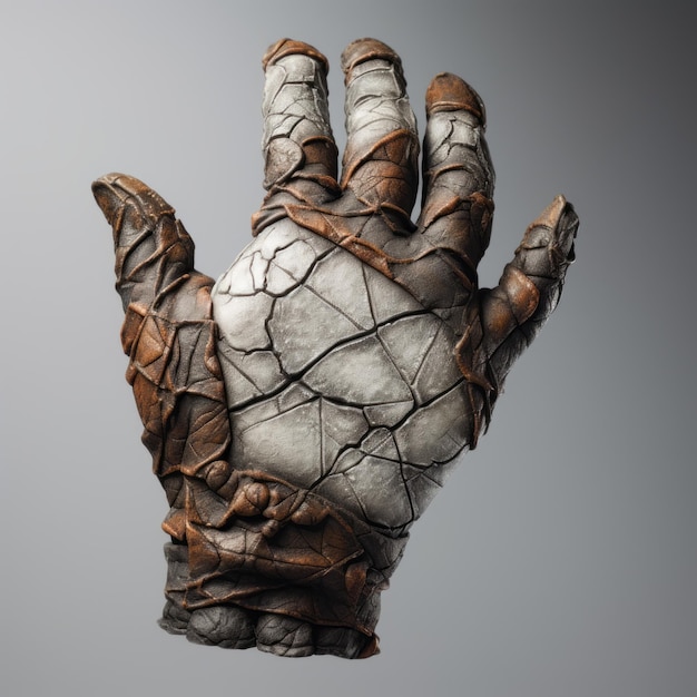 Foto guantes de cuero con textura de piedra una fusión duradera de estilo y sustancia