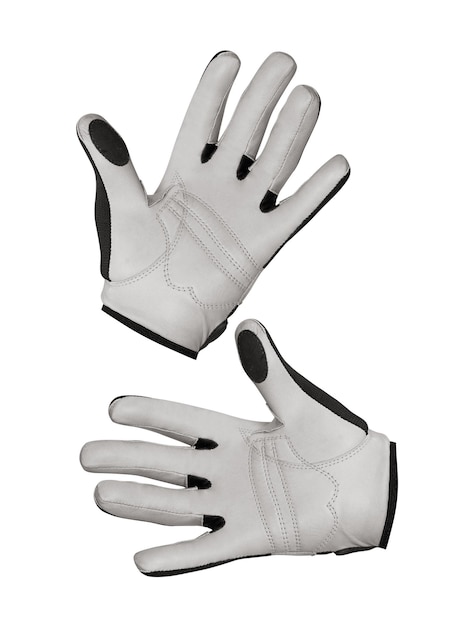 Guantes de golf sobre un fondo blanco