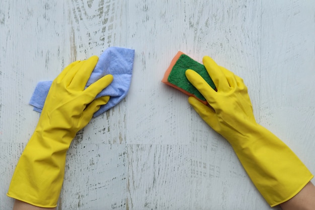 Guantes para el hogar y trapos de limpieza