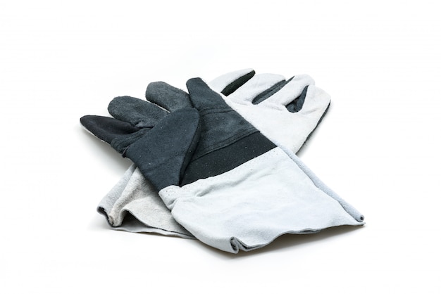 Guantes de protección laboral aislados.