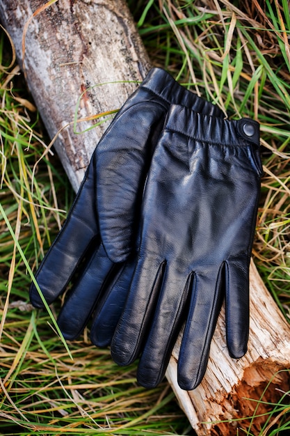 Guantes vintage negros para mujer