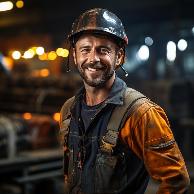 Un guapo deportista con experiencia en la construcción.