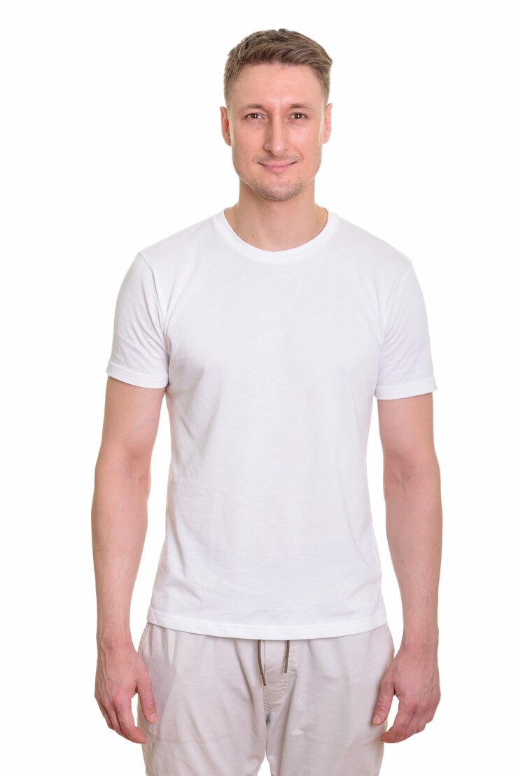 Foto guapo hombre caucásico aislado en blanco