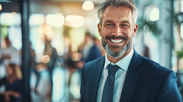 El guapo reclutador sonriente en la foto de la cabeza