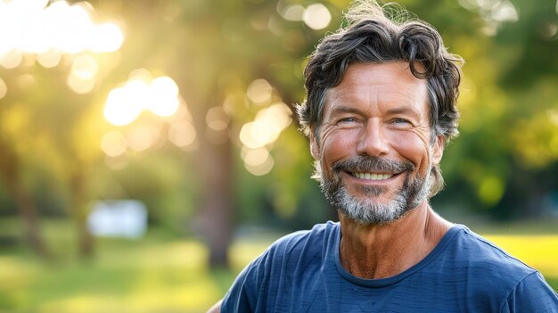 Foto el guapo y sonriente terapeuta del habla