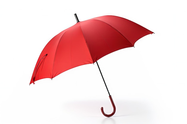 Guarda-chuva vermelho isolado no branco
