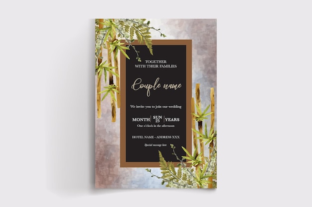 Foto guarde la fecha plantillas de invitación de boda