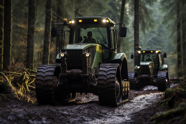 Guardianes del bosque Bunchers Feller Protegiendo los ecosistemas forestales Mejor imagen de Feller Bunchers