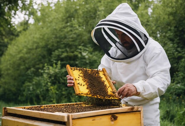 Foto los guardianes de la colmena un retrato de los apicultores