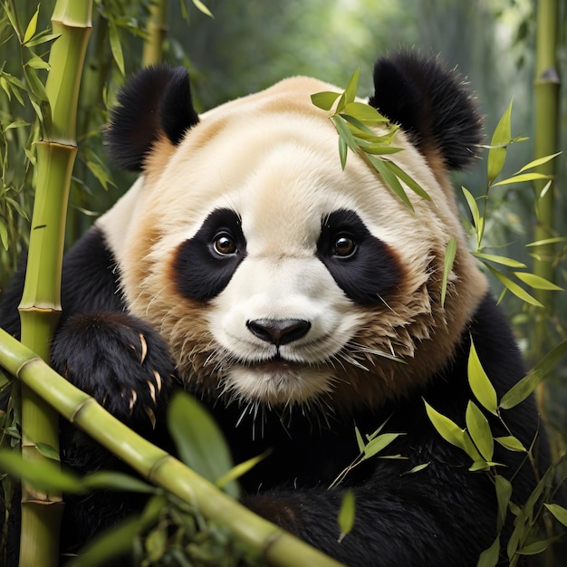 Guardiões de pandas mergulhando em um mundo gentil e conservação
